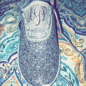 Monogram glitter sneakers